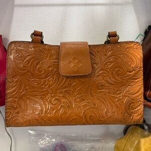 Patricia Nash Rienzo Florence Tooled Leather Shoulder Bag Satchel